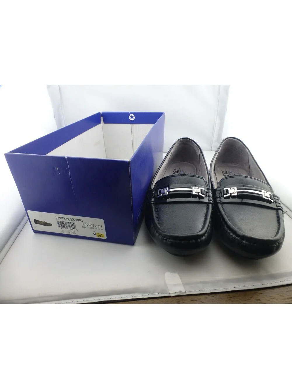 Life Stride Velocity Vanity Black Loafer Flats Women's US 8M Memory Foam M11